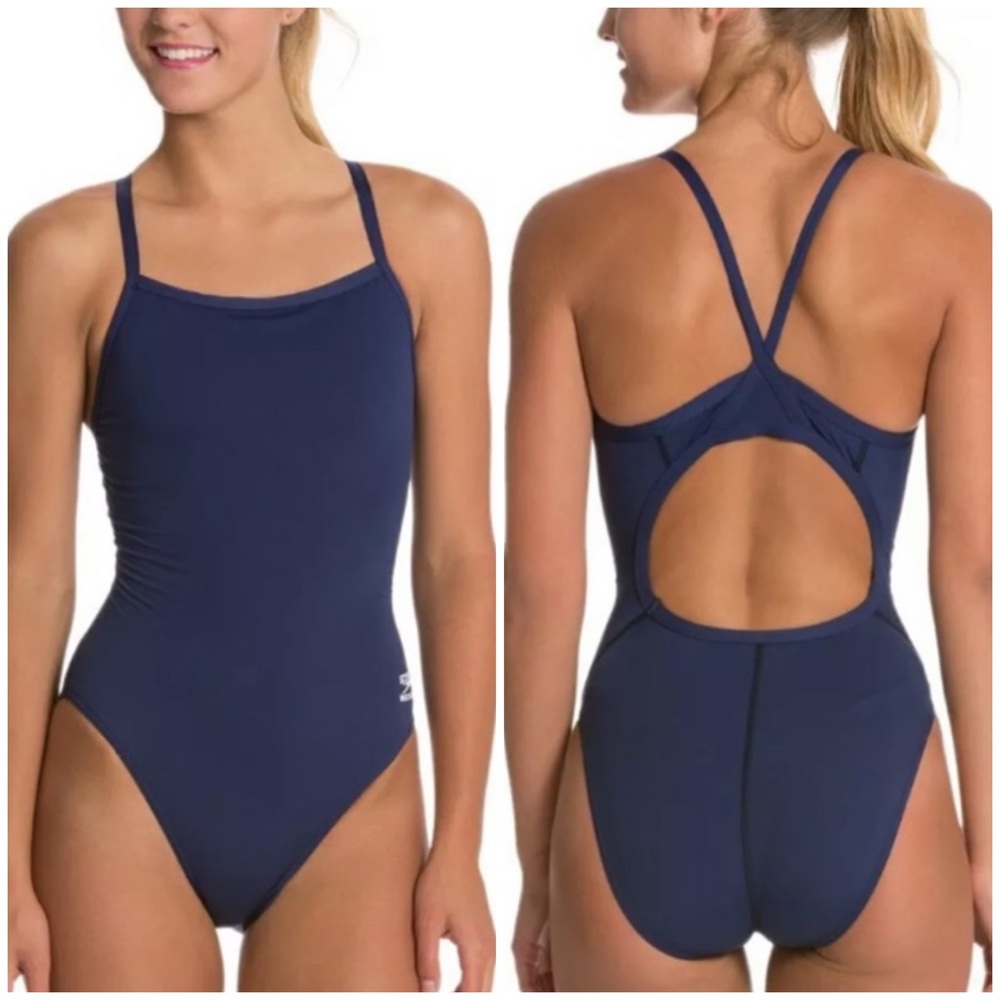 Speedo Endurance Navy Blue One Piece Swimsuit NWT [894]